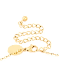 Waterproof Gold Plated Stainless Steel Bamboo Letter T Necklace