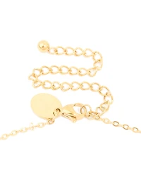 Waterproof Gold Plated Stainless Steel Bamboo Letter B Necklace