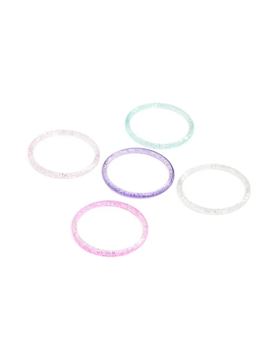 Kids Glitter Acrylic 5-Pack Bracelets
