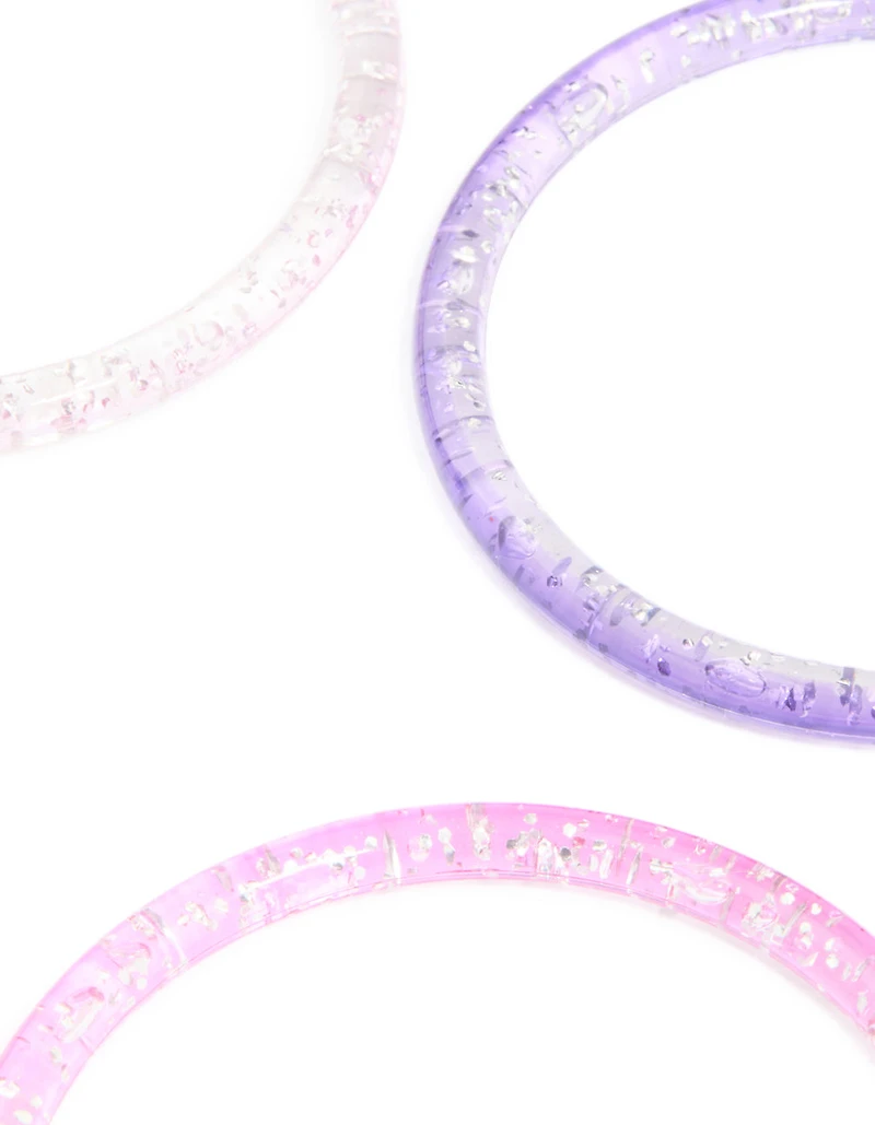 Kids Glitter Acrylic 5-Pack Bracelets