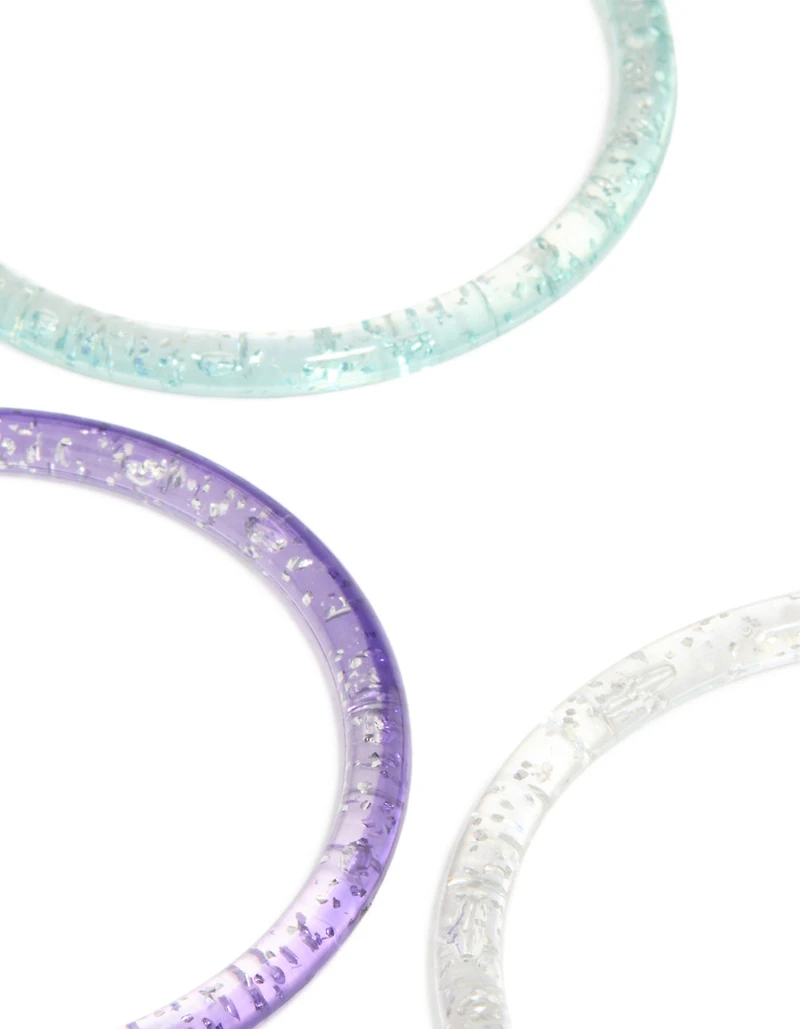 Kids Glitter Acrylic 5-Pack Bracelets