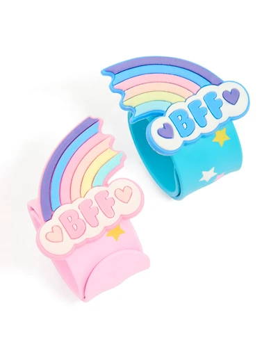 Bracelets Boys Rainbow BFF Slap Band Pack 2-pack