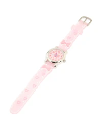Kids Pink Bow Strap Slap Watch