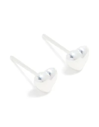 Boucles d’oreilles en cœur potelé en argent sterling