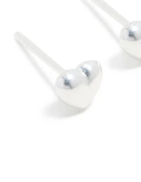 Boucles d’oreilles en cœur potelé en argent sterling