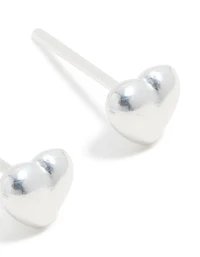 Boucles d’oreilles en cœur potelé en argent sterling