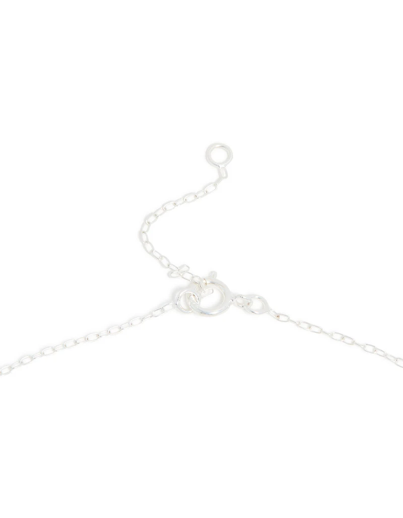 Sterling Silver Pearl & Heart Necklace