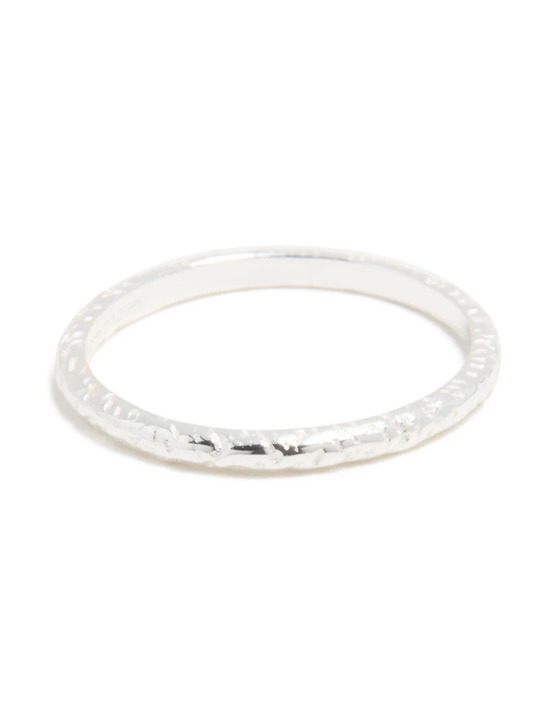 Sterling Silver Molten Ring