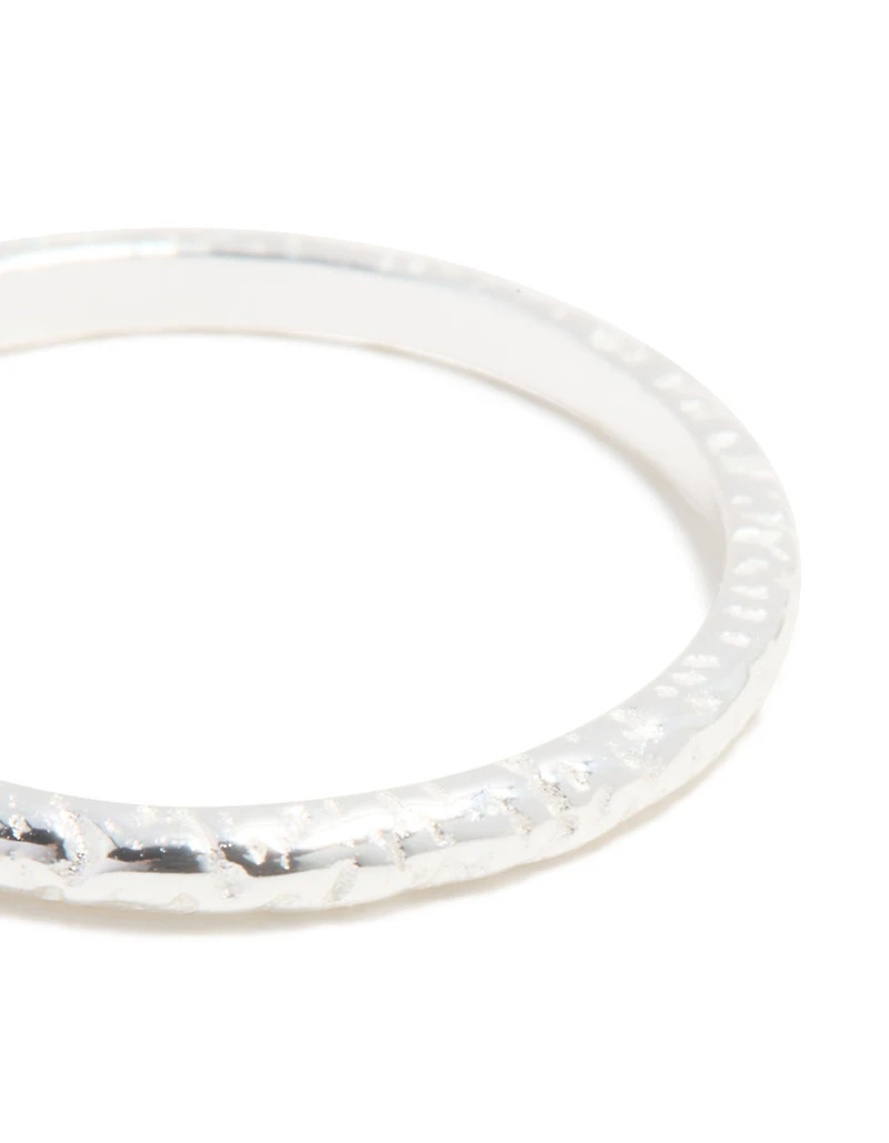 Sterling Silver Molten Ring