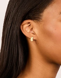 Boucles d’oreilles ouvertes à cerceau en argent sterling plaqué or