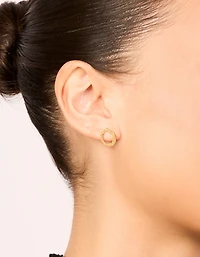 Boucles d’oreilles en cercle en fusion en argent sterling plaquées or