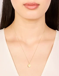 Collier pendentif rond en fusion en argent sterling plaqué or