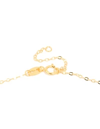 Gold Plated Sterling Silver Green Semi Precious Stone Station Necklace