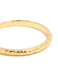 Gold Plated Sterling Silver Molten Ring