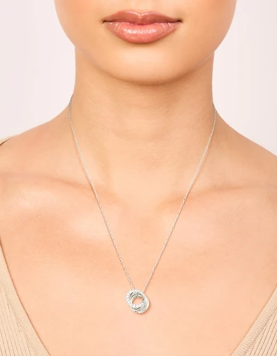 Collier triple maillon en zircone cubique en acier inoxydable
