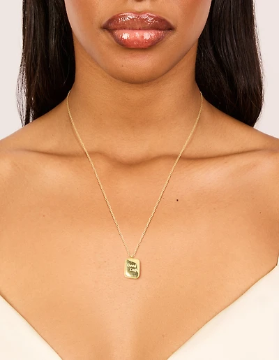 Waterproof Gold Plated Stainless Steel Good Luck Pendant Necklace