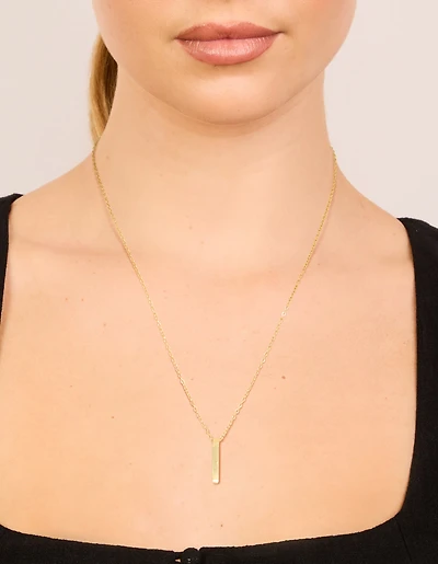 Collier pendentif gravable en acier inoxydable plaqué or imperméable