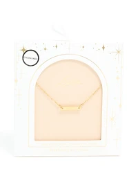 Collier mini barre gravable en acier inoxydable plaqué or imperméable