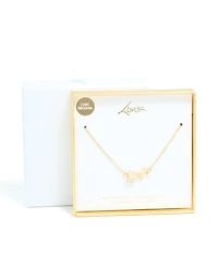 Waterproof Gold Plated Stainless Steel Cubic Zirconia Butterfly Necklace