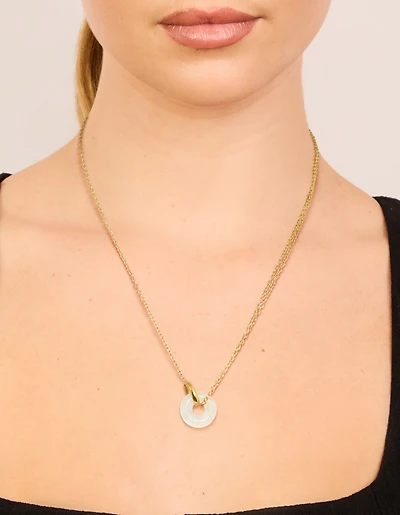 Collier pendentif imperméable en acier inoxydable en acier inoxydable en forme de pendentif en forme de beigne