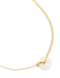 Collier pendentif imperméable en acier inoxydable en acier inoxydable en forme de pendentif en forme de beigne