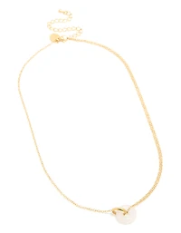 Collier pendentif imperméable en acier inoxydable en acier inoxydable en forme de pendentif en forme de beigne