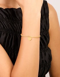 Bracelet gravable d’amour en acier inoxydable plaqué or imperméable