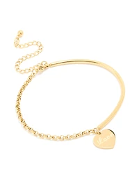 Bracelet gravable d’amour en acier inoxydable plaqué or imperméable