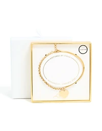 Bracelet gravable d’amour en acier inoxydable plaqué or imperméable