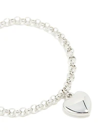 Waterproof Stainless Steel Chunky Heart Bracelet