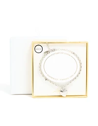 Bracelet en forme de cœur épanoui en acier inoxydable