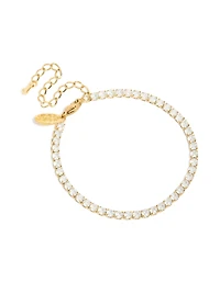Waterproof Gold Plated Stainless Steel Cubic Zirconia Tennis Bracelet
