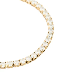 Waterproof Gold Plated Stainless Steel Cubic Zirconia Tennis Bracelet