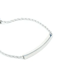 Bracelet à bascule gravable torsadé en acier inoxydable étanche