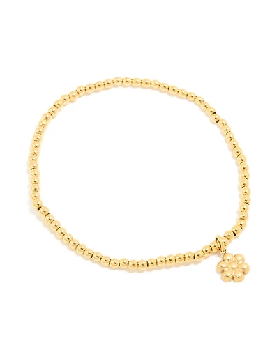 Waterproof Gold Plated Stainless Steel Stretch Flower Bracelet
