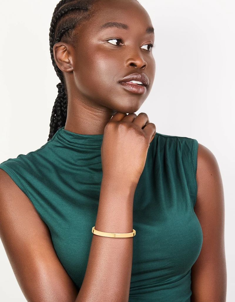 Waterproof Gold Plated Stainless Steel Toggle Bangle