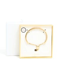 Bracelet à bascule étanche en acier inoxydable plaqué or