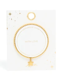 Waterproof Gold Plated Stainless Steel Star Stretch Bracelet