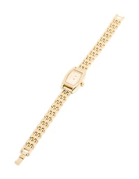 Mini montre rectangulaire en or