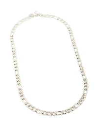 Mens Waterproof Stainless Steel Figaro Chain Necklace