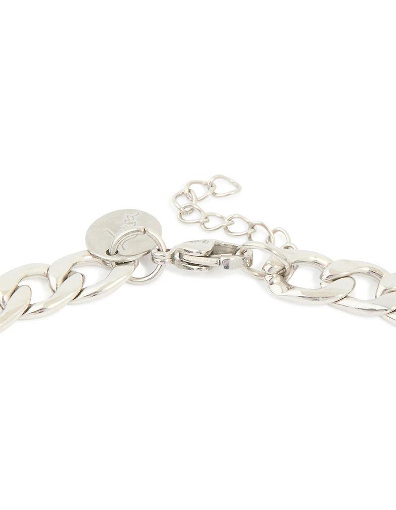 Mens Waterproof Stainless Steel Figaro Chain Necklace