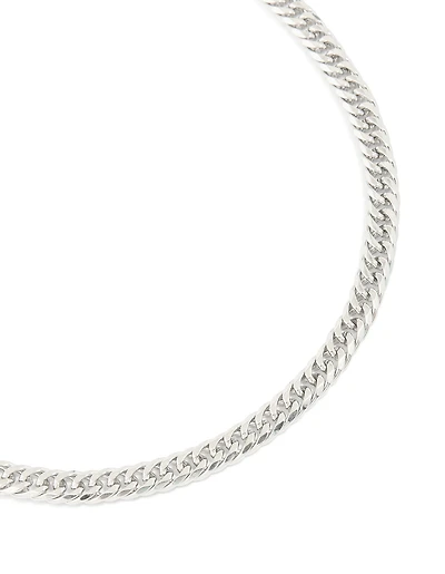 Mens Waterproof Stainless Steel Smooth Cuban Link Necklace