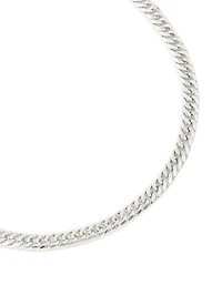 Mens Waterproof Stainless Steel Smooth Cuban Link Necklace