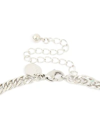 Mens Waterproof Stainless Steel Smooth Cuban Link Necklace