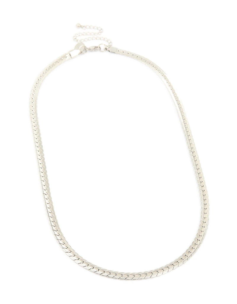 Mens Waterproof Stainless Steel Smooth Snake Chain Necklace