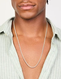 Collier mini chaîne en boîte imperméable en acier inoxydable pour hommes