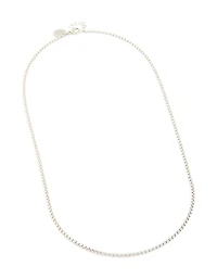 Mens Waterproof Stainless Steel Mini Box Chain Necklace