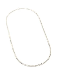 Mens Waterproof Stainless Steel Large Smooth Box Chain Necklace