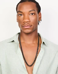 Petit collier cubain en acier inoxydable imperméable pour hommes