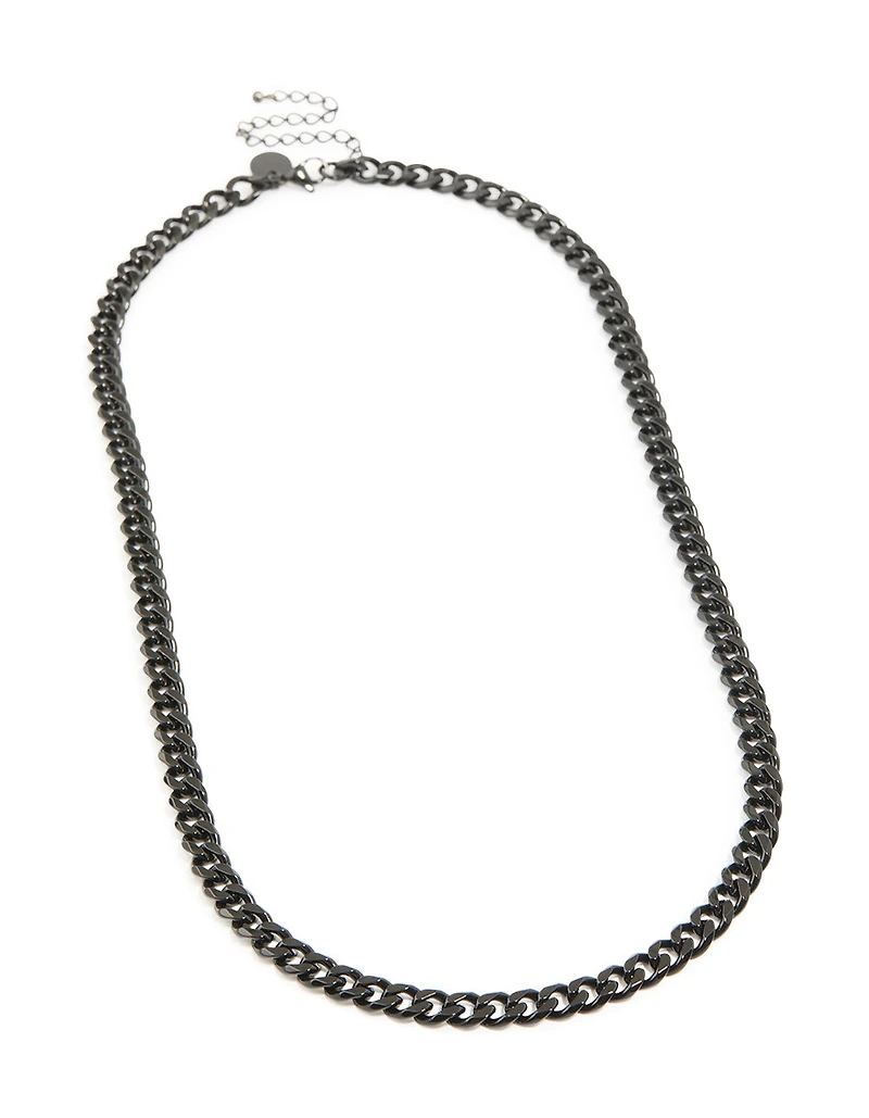 Mens Waterproof Stainless Steel Small Miami Cuban Necklace